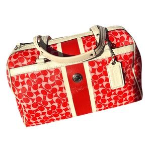 Coach Coral Shoulder Bag w/ Cream Trim